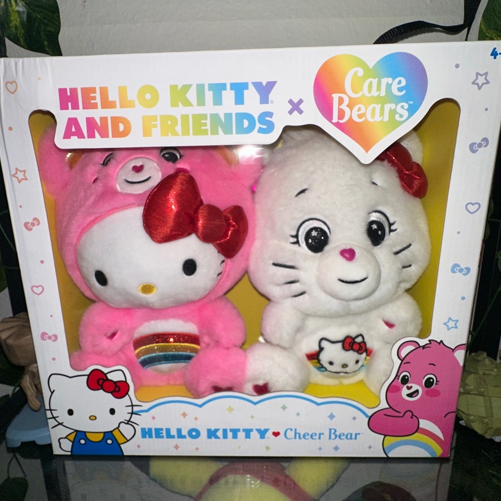 Sanrio Hello Kitty & Cheer Bear Plush Set - Pink, White